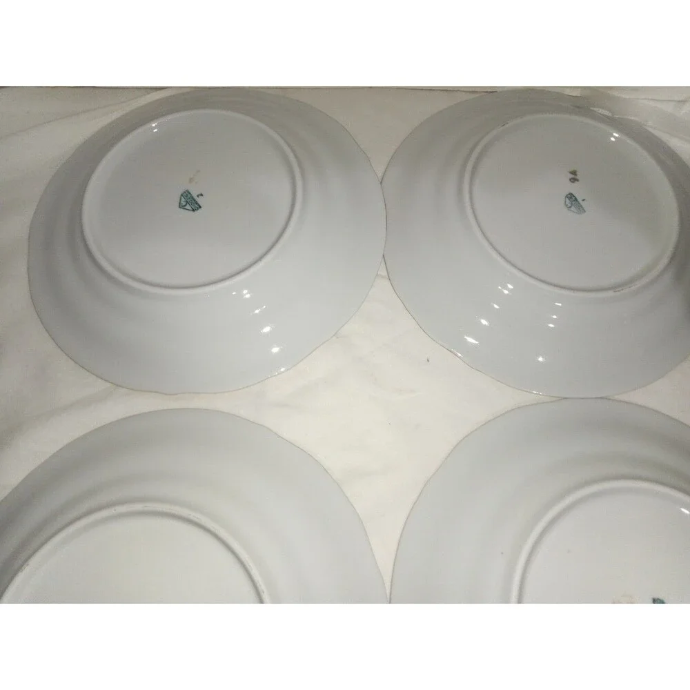 Vintage Favolina Bread/Butter Plates Made in Poland Floral Gold Trim Porcelain